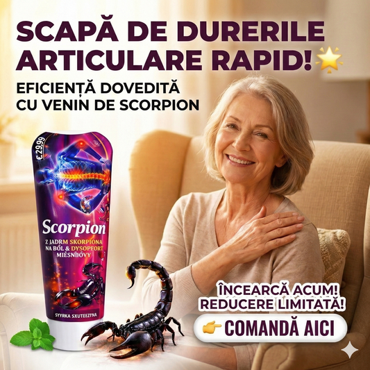 Crema antidurere cu venin de scorpion